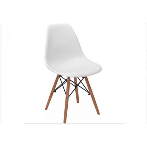 Cadeira Eiffel Charles Eames Abs Base de Madeira Dsw