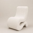 Ver imagem 3 de Poltrona Decorativa Marina Bouclê Design Orgânico Moderno
