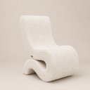 Ver imagem 4 de Poltrona Decorativa Marina Bouclê Design Orgânico Moderno