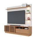 Ver imagem 2 de Estante Home Theater Campeche Freijó Off White Matte com Mesa de Centro Jeri Off White Freijó e Apar