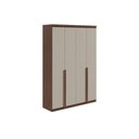 Ver imagem 5 de Guarda Roupa Solteiro 4 Portas e 2 Gavetas Alonzo Plus Amêndoa/branco - Lopas