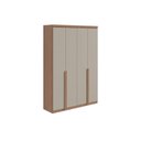 Ver imagem 6 de Guarda Roupa Solteiro 4 Portas e 2 Gavetas Alonzo Plus Amêndoa/branco - Lopas