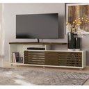 Ver imagem 1 de Rack Frizz com 2 Portas e 1 Nicho - Off White/Imbuia