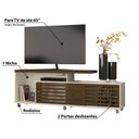 Ver imagem 3 de Rack Frizz com 2 Portas e 1 Nicho - Off White/Imbuia