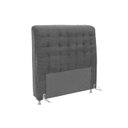 Ver imagem 1 de Cabeceira Cama Box Estofada Solteiro Solteiro Dama Suede Cinza - Simbal