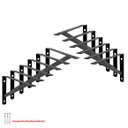 Ver imagem 1 de KIT 12 PEÇAS SUPORTE MÃO FRANCESA P/ PRATELEIRA DE 25CM- PRETA