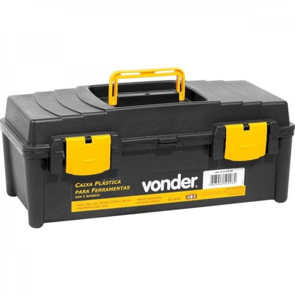 Caixa plástica VD 4038 com 1 bandeja Vonder - 1