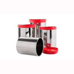 Conjunto Potes para Mantimentos Suprema 4 Peças Brinox - 1 Conjunto Potes para Mantimentos Suprema 4 Peças Brinox - 1