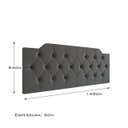 Ver imagem 6 de Painel Cabeceira Estofado Dobrável Box Casal Capela Decorativa:cinza