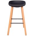 Ver imagem 4 de Kit 4 Banquetas Toledo Alta Fratini 83 (altura) Revestimento Polipropileno Preto Base em Aço e Apoio