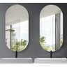 Espelho Lapidado Oval Iluminado com led quente - 50x80cm - 9