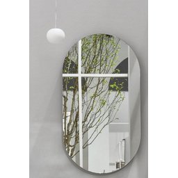 Espelho Lapidado Oval Iluminado com led quente - 50x80cm - 6