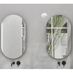Espelho Lapidado Oval Iluminado com led quente - 50x80cm - 5
