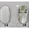 Espelho Lapidado Oval Iluminado com led quente - 50x80cm - 5