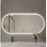 Espelho Lapidado Oval Iluminado com led quente - 50x80cm - 3