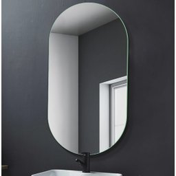 Espelho Lapidado Oval Iluminado com led quente - 50x80cm - 11