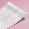 Papel de Parede Triângulos Lilás, Branco e Rosa Arte Destaque 3 Metros - 4
