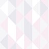 Papel de Parede Triângulos Lilás, Branco e Rosa Arte Destaque 3 Metros - 3