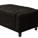 Ver imagem 3 de Calçadeira Baú Queen Everest P02 160cm para Cama Box Suede - Doce Sonho Móveis Preto