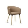 Poltrona PIX Estofada com Pés Palito Gupe Decor Creme - 14
