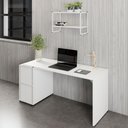 Ver imagem 3 de Nicho Parede Escritório 63cm X 28cm 2 Prateleiras F5 Office Cor:branco