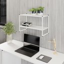 Ver imagem 1 de Nicho Parede Escritório 63cm X 28cm 2 Prateleiras F5 Office Cor:branco