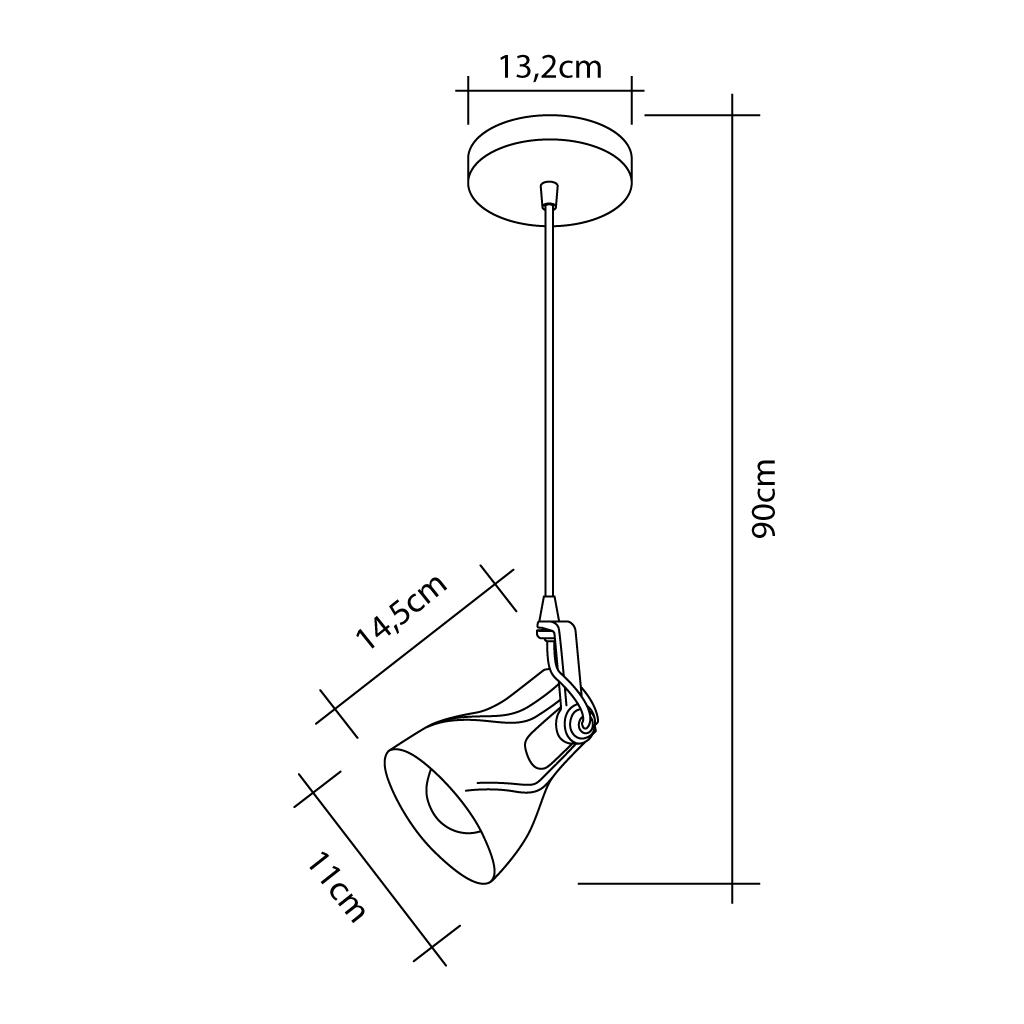 Luminária Pendente Direcionável Octa Plus Design Moderno Quarto Sala Praia E27: Cobre/110V/220V - 2