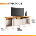 Ver imagem 7 de Rack Bancada para TV até 70 Polegadas Ripado 1,80m Alpha