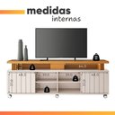 Ver imagem 5 de Rack Bancada para TV até 70 Polegadas Ripado 1,80m Alpha