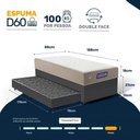 Ver imagem 4 de Cama Box + Colchão Gazin de Espuma D60 Double Face Force Plus + Auxiliar de Espuma Solteiro 88 cm