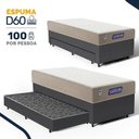 Ver imagem 3 de Cama Box + Colchão Gazin de Espuma D60 Double Face Force Plus + Auxiliar de Espuma Solteiro 88 cm