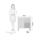 Ver imagem 3 de Balcão de Cozinha sem Tampo Canto Reto 80cm 1 Porta Pérola Luciane Móveis