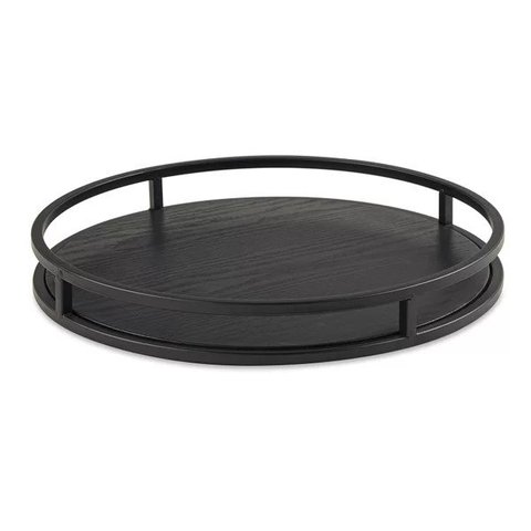 Bandeja em Maderia e Metal 40cm