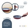 Frigideira antiaderente de alumínio com tampa de vidro 22cm - Oikos - 3