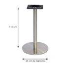 Ver imagem 3 de Base de Mesa Inox Redonda Bistrô 110cm