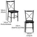 Ver imagem 4 de Kit 4 Cadeiras Buffet em Alumínio para Cozinha, Restaurante - Trama Original
