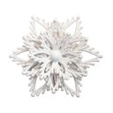 Ver imagem 3 de Kit 24 Flores Natal com Glitter Branco Natalino Enfeite 10cm