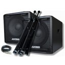 Ver imagem 1 de KIT CAIXA SUBWOOFER ATIVA E PASSIVA 12" 600W COM TRIPÉS