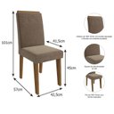 Ver imagem 5 de Conjunto de Mesa Clara para Sala de Jantar com 4 Cadeiras Taís Moldura -cimol - Savana / Offwhite