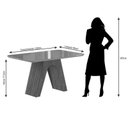Ver imagem 4 de Conjunto de Mesa Clara para Sala de Jantar com 4 Cadeiras Taís Moldura -cimol - Savana / Offwhite