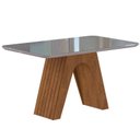 Ver imagem 2 de Conjunto de Mesa Clara para Sala de Jantar com 4 Cadeiras Taís Moldura -cimol - Savana / Offwhite