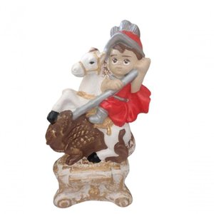 São Jorge Baby 13 Cm em Gesso