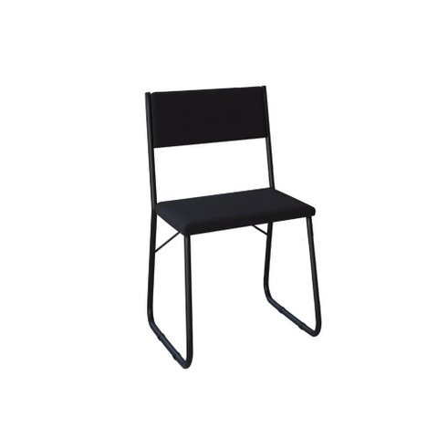 Kit 2 Cadeiras de Jantar Estofadas Angra Preto