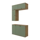 Ver imagem 2 de Conjunto para Banheiro Kappesberg Celeste 4 Peças Nogueira/verde 120cm