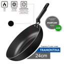 Ver imagem 6 de Frigideira Tramontina Loreto 2,2L Grafite Wok Funda Antiaderente Alumínio 24cm