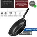 Ver imagem 7 de Frigideira Tramontina Loreto 2,2L Grafite Wok Funda Antiaderente Alumínio 24cm