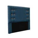 Ver imagem 1 de Cabeceira Cama Box Casal 140 Cm Gênova Veludo Azul Marinho S04 - D'Rossi