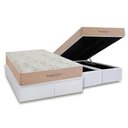 Ver imagem 1 de Conjunto Box Baú Queen: Colchão Molas Inovaflex Ensacadas Supreme+base Crc Corano White (158x198)