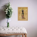 Ver imagem 2 de Quadro Moldura Dourada Manequim Costura Flores 33x24cm:com Vidro