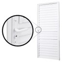 Ver imagem 1 de Porta Veneziana de Giro Esquerda Alumínio Branco | Linha Fortline | Atlântica A=2,10m x L=0,76m